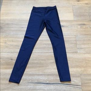 American Apparel Blue Metallic Leggings Size XS